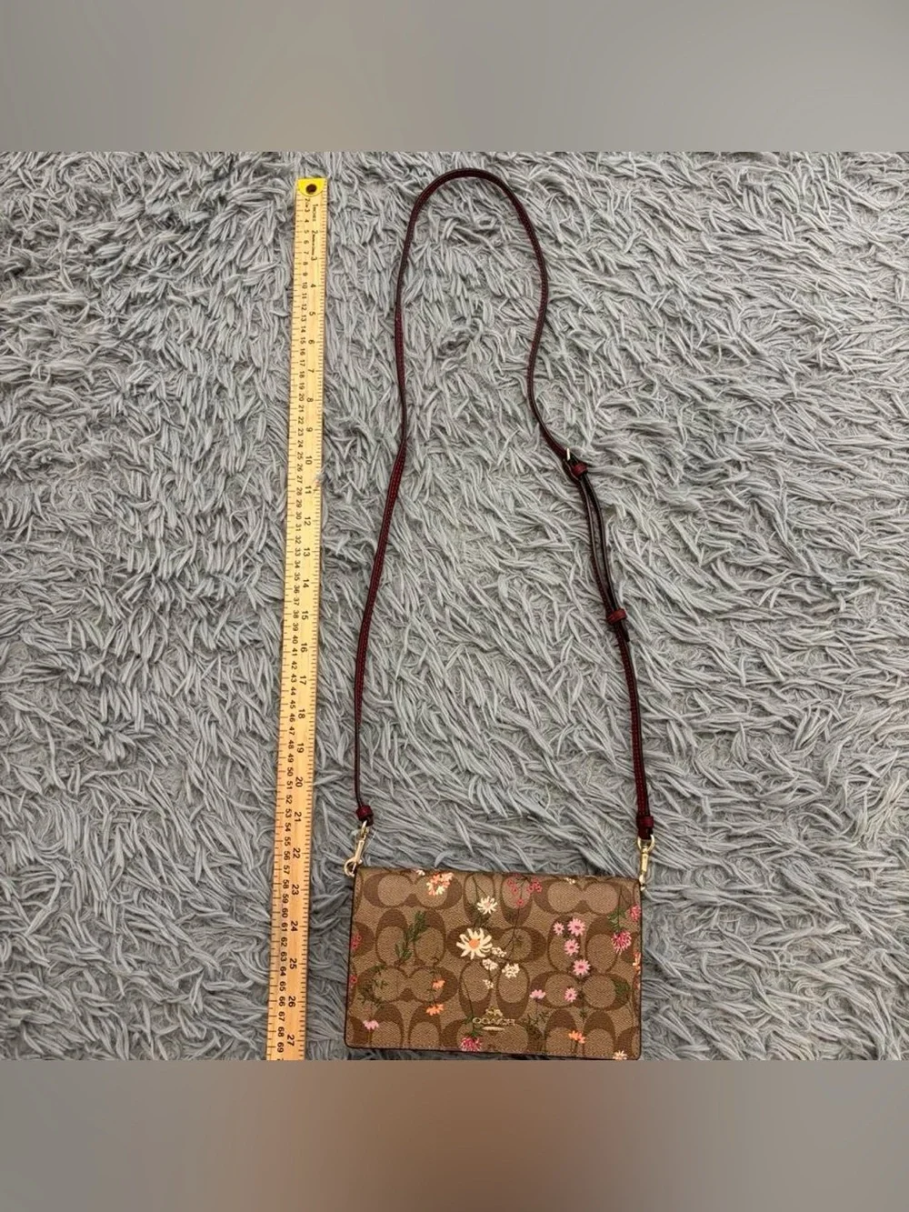 NWOT COACH Anna Foldover Clutch/Crossbody in Signature Canvas Wildflower Print